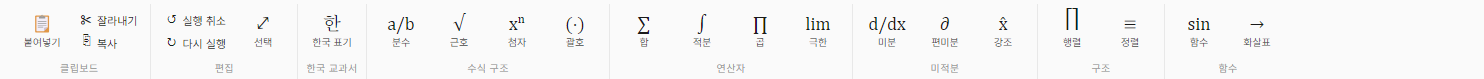 리본 윗단의 여덟 개 그룹